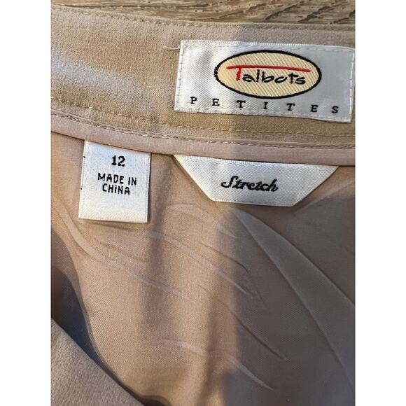 Talbots Classic Office Ready Career Skirt Tan 12P - Picture 3 of 4